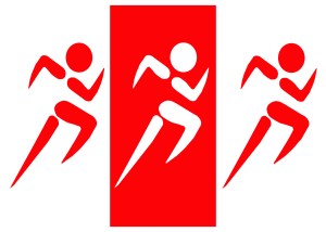 Active Malta Logo, showing 3 stylised figures running from left to right.