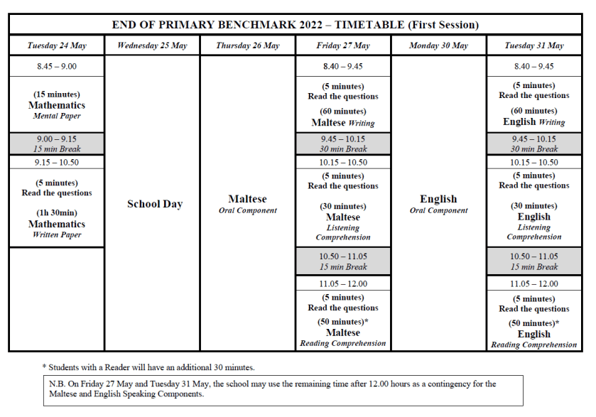 eng timetable