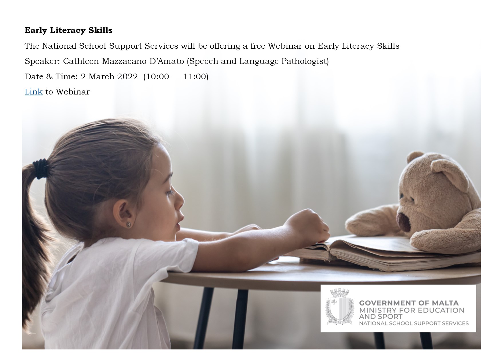 Early literacy skills - parental talk