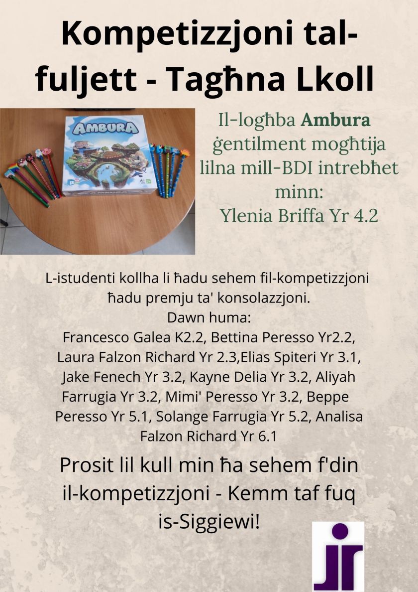 Kompetizzjoni tal-fujett - Tagħna Lkoll