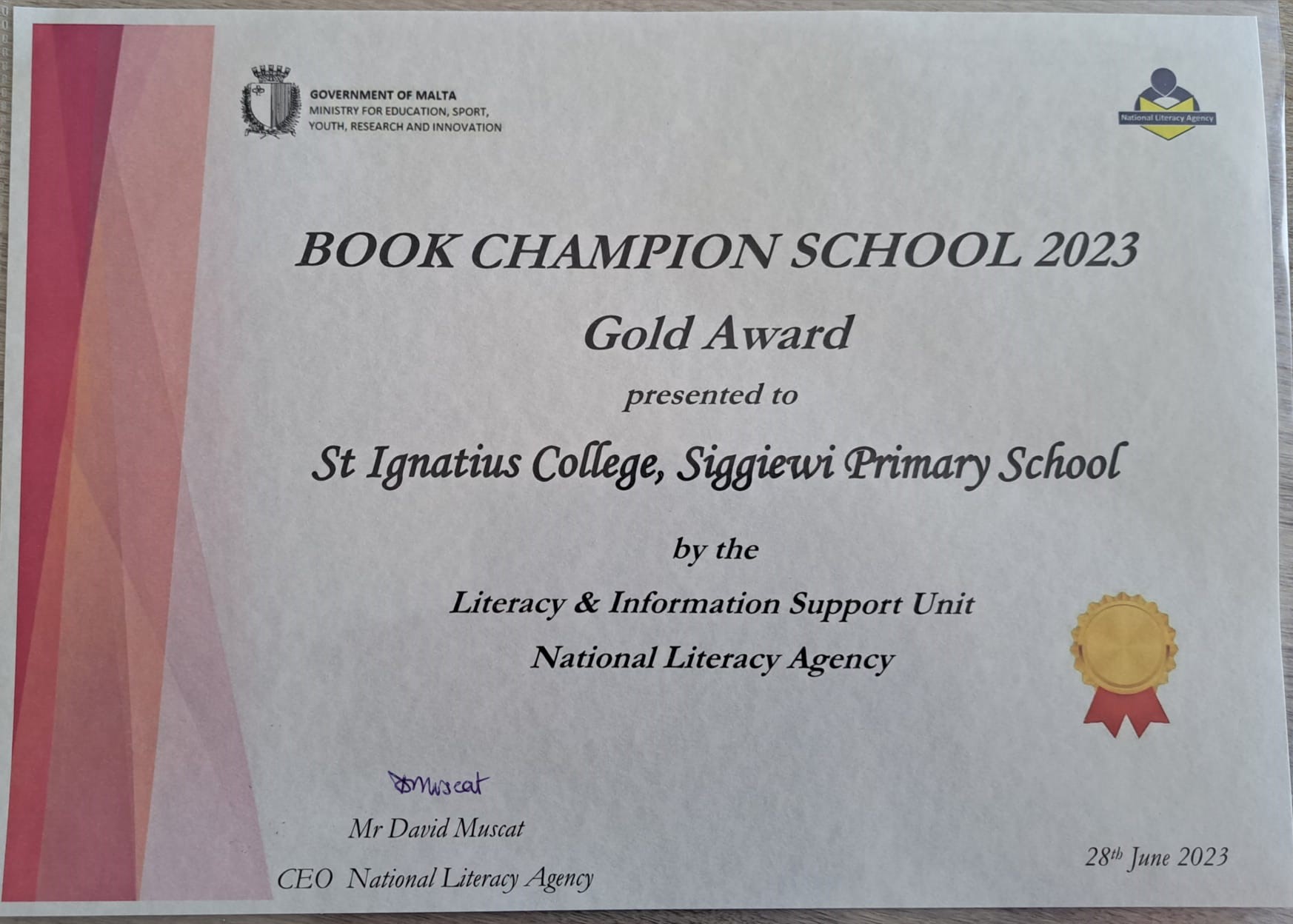 gold award book 2023