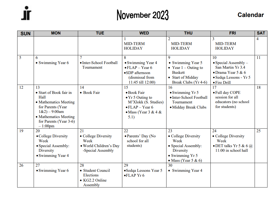 November 2023
